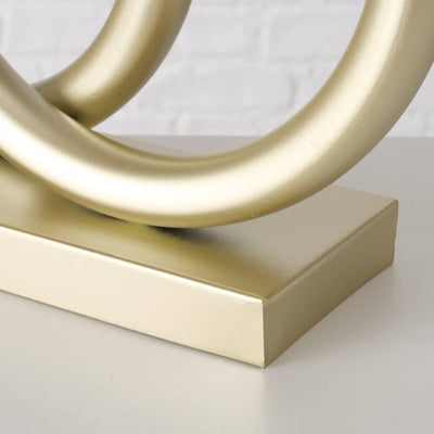 Złoty świecznik Tonis, metalowy, 33 x 34 cm