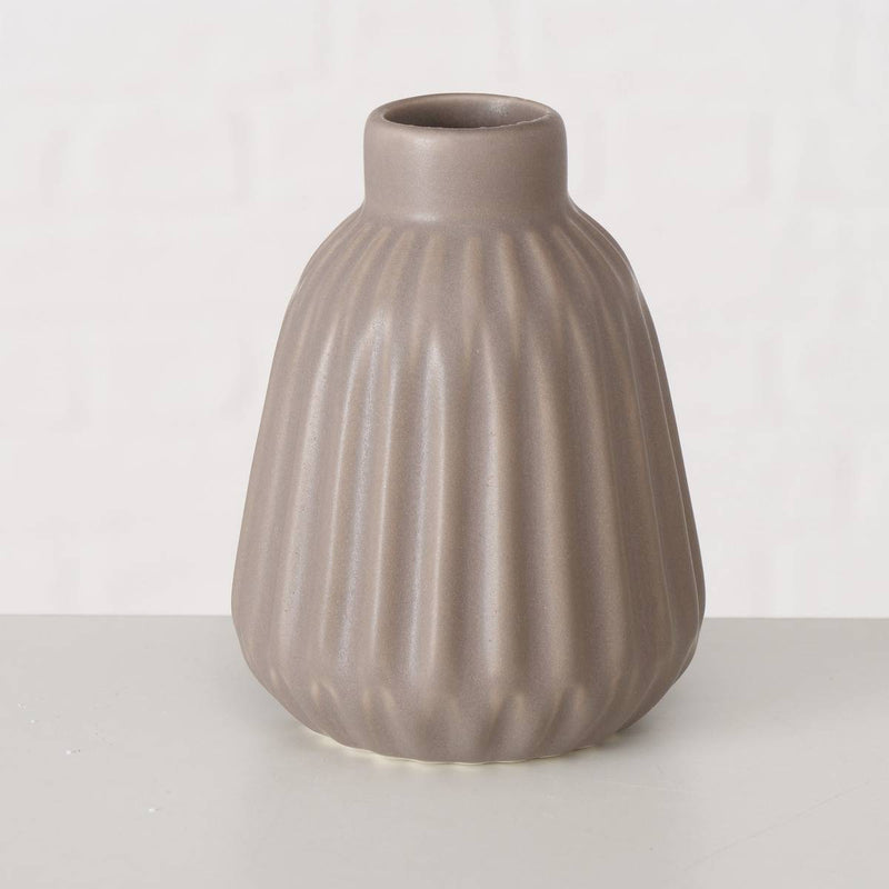 Porcelanowy wazon dekoracyjny Esko, szary mat