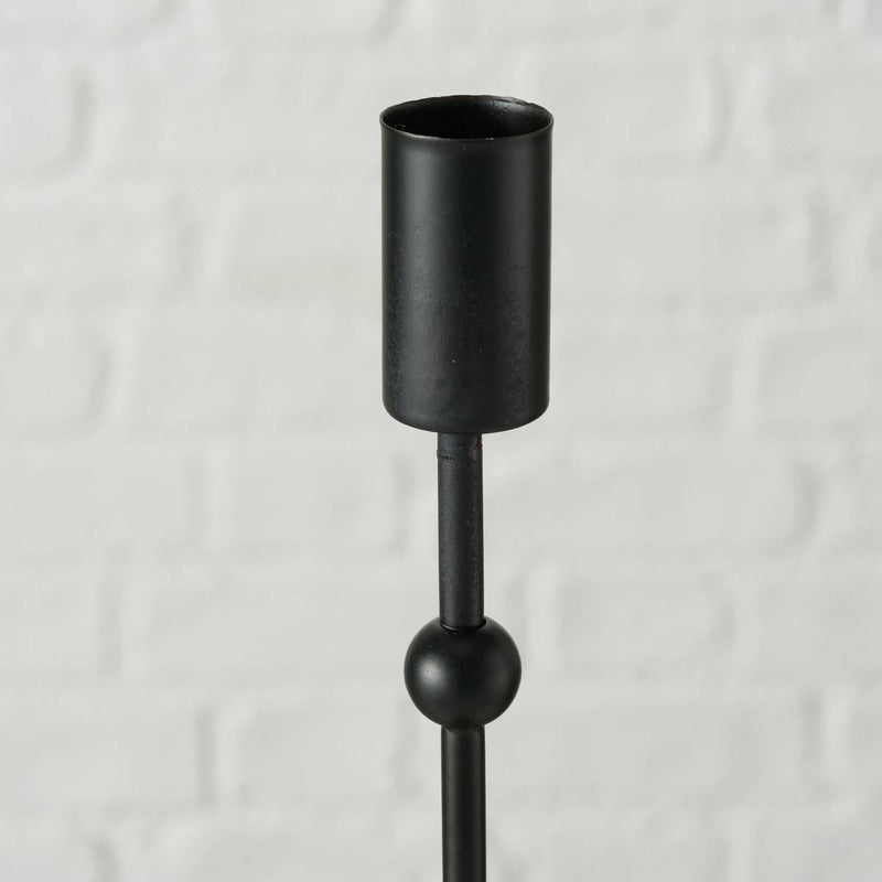 Metalowy świecznik Kimberly, 2 sztuki, kolor czarny