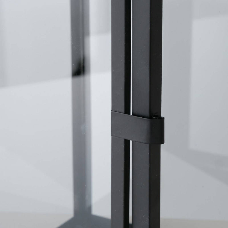 Szklany lampion Ferro, 33 x 12 cm, metalowy stelaż