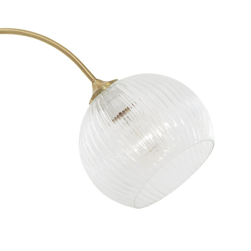 OUTLET Lampa podłogowa LAYE, stojąca ze sklanym abażurem, 150 cm