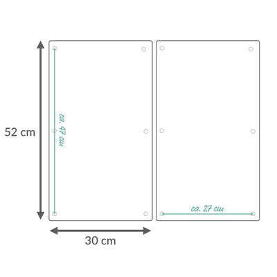 OUTLET Szklane płyty ochronne MARBLE BLACK na kuchenkę – 2 sztuki, ZELLER