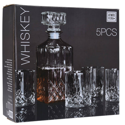 OUTLET Karafka do whisky, 900 ml, 4 szklanki