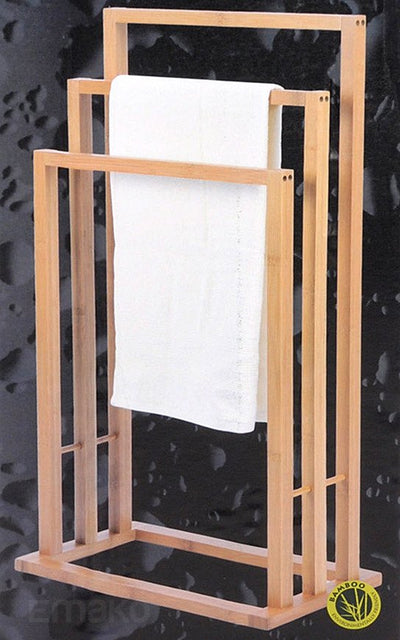 OUTLET Łazienkowy stojak na ręczniki BAMBUS, 3 ramienny