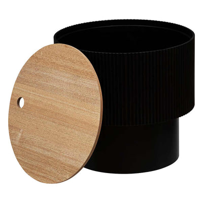 Stolik kawowy ze schowkiem ENOLA, okrągły, Ø 38,5 cm