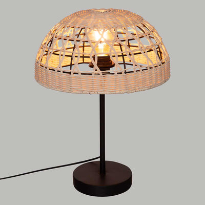 Lampa stołowa RORY, pleciony klosz, wys. 41, 5 cm
