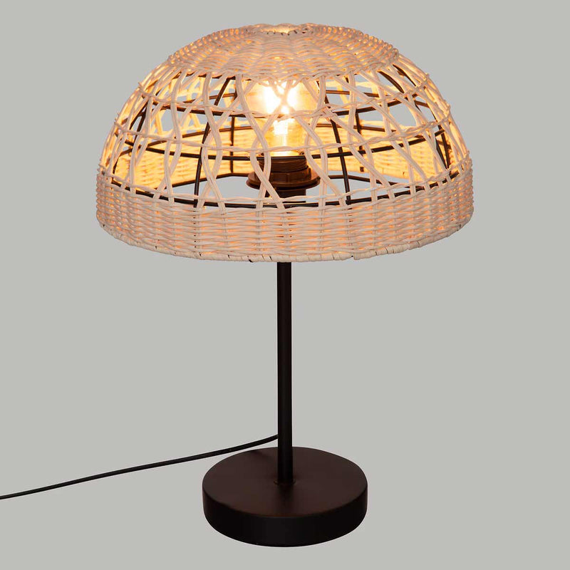 Lampa stołowa RORY, pleciony klosz, wys. 41, 5 cm