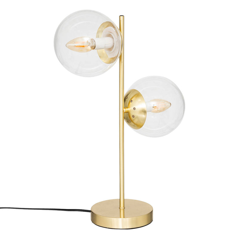 Lampa stołowa złote kule COL, wys. 48 cm