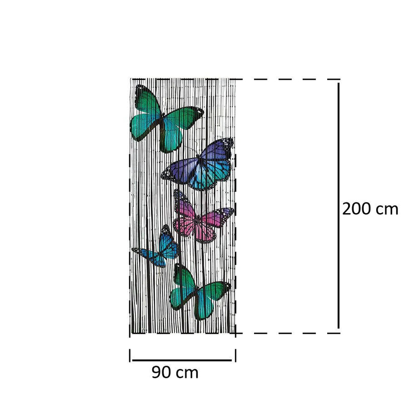 OUTLET Zasłona bambusowa Motyle, 90x200 cm