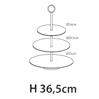 OUTLET Patera metalowa z 3 poziomami, Ø 25