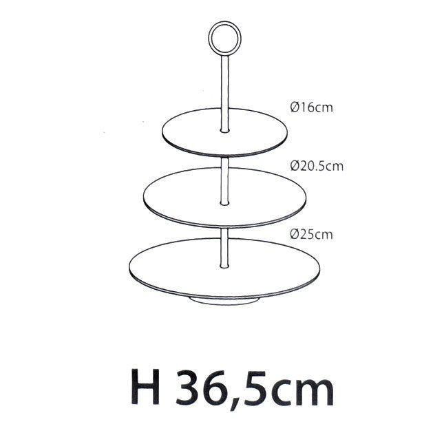 OUTLET Patera metalowa z 3 poziomami, Ø 25