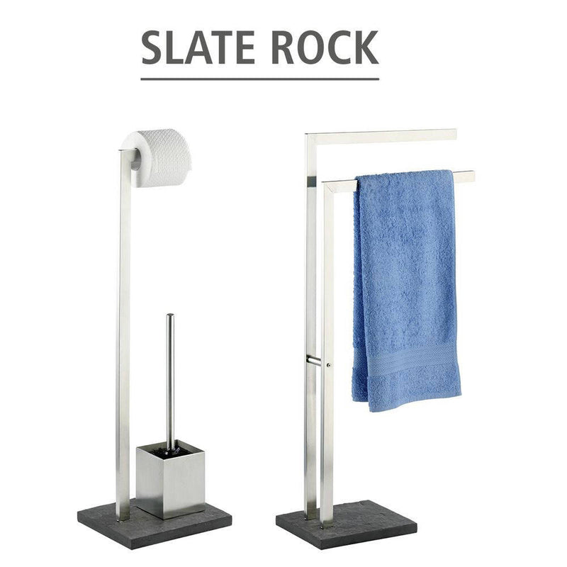 OUTLET Stojak na papier toaletowy i szczotkę do WC, SLATE ROCK - 2 w 1, WENKO