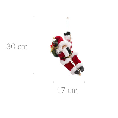 Mikołaj na linie, ozdoba, 30 cm