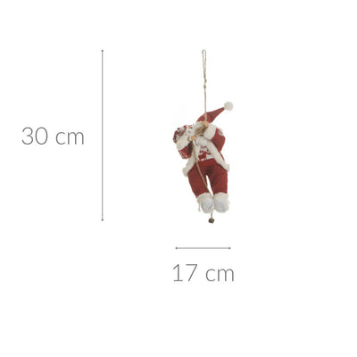 Mikołaj na linie, ozdoba, 30 cm