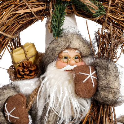 Świąteczny wieniec z Mikołajem, Ø 30 cm 