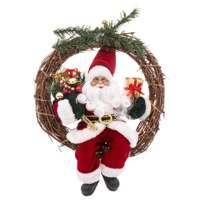 Świąteczny wieniec z Mikołajem, Ø 30 cm 
