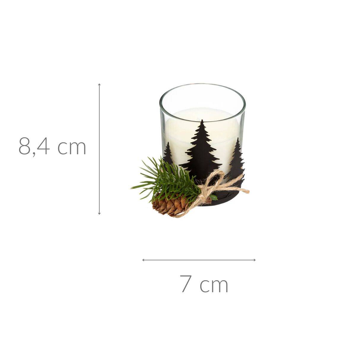 Świeczka zapachowa z ozdobną szyszką, Ø 7 cm 