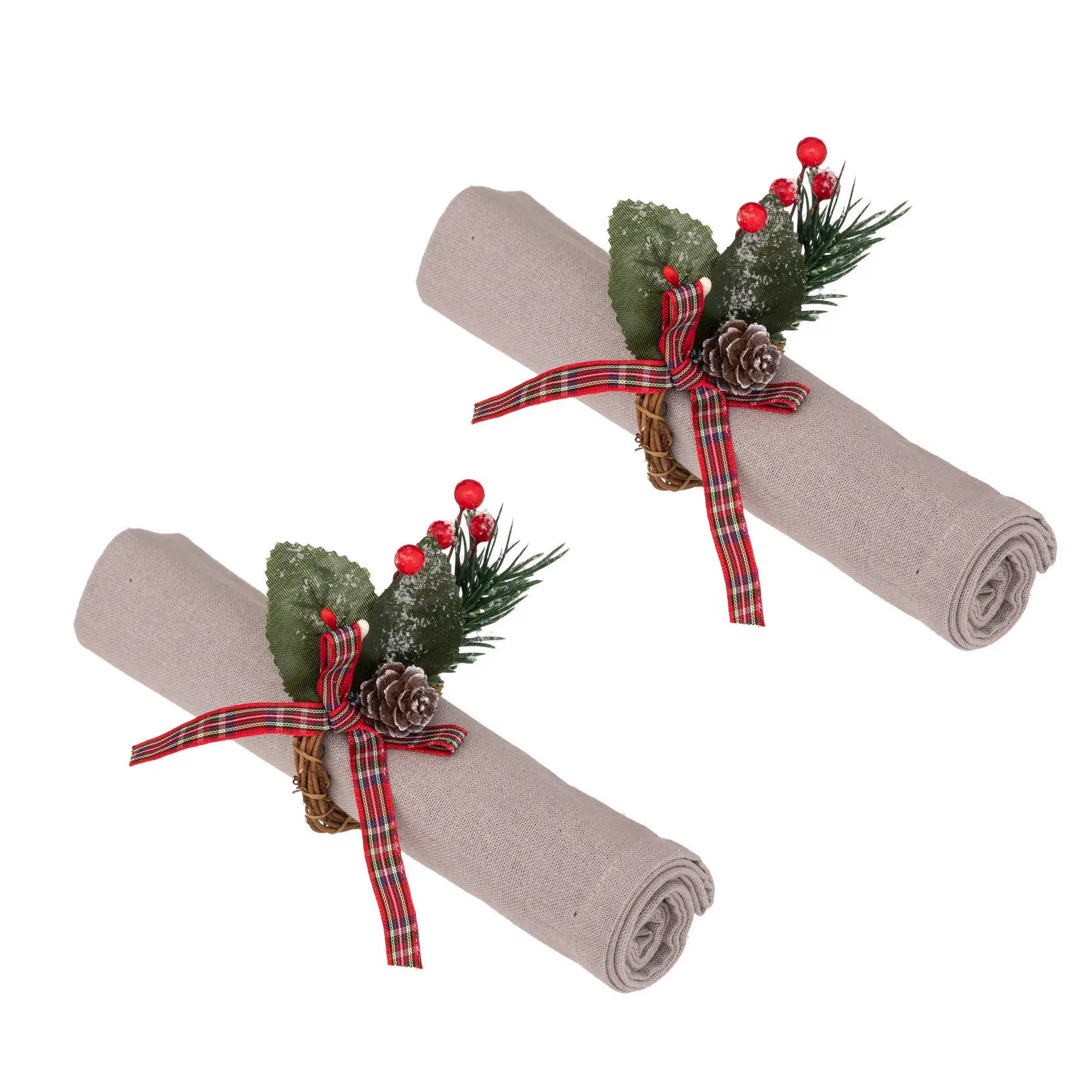 Obrączki na serwetki świąteczne, 2 szt.