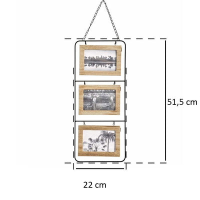 OUTLET Ramka na 6 zdjęć, wisząca, dwustronna
