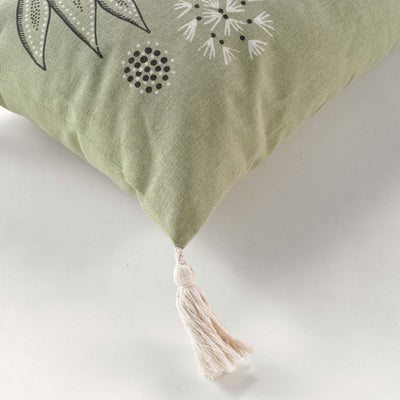 Poduszka dekoracyjna SUZANNE, z frędzlami, bawełna z recyklingu, 30 x 50 cm