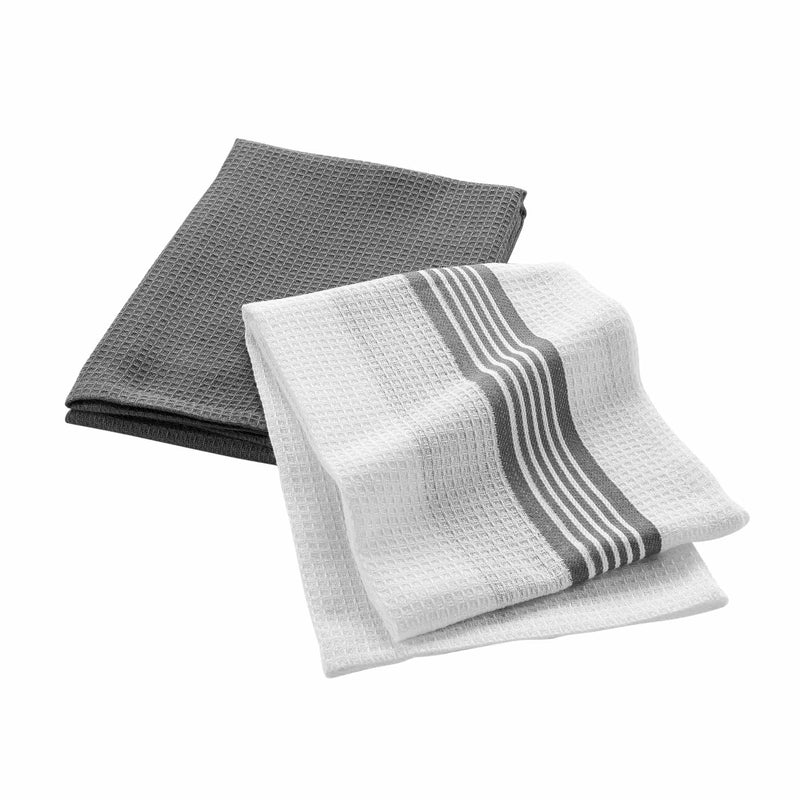 Bawełniane ręczniki kuchenne GRAND CHEF, szare, 2 sztuki