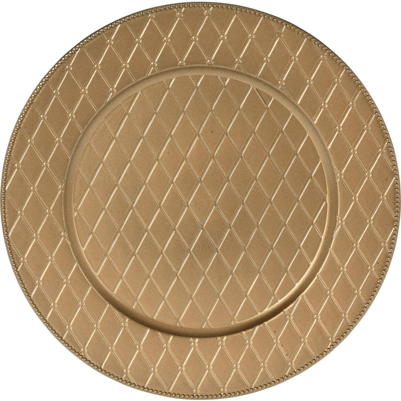 Podtsawka dekoracyjna pod talerz, Ø 33 cm, złoty mat