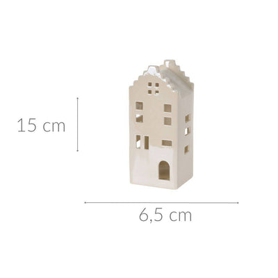 Ozdobny domek ceramiczny LED, 15 cm