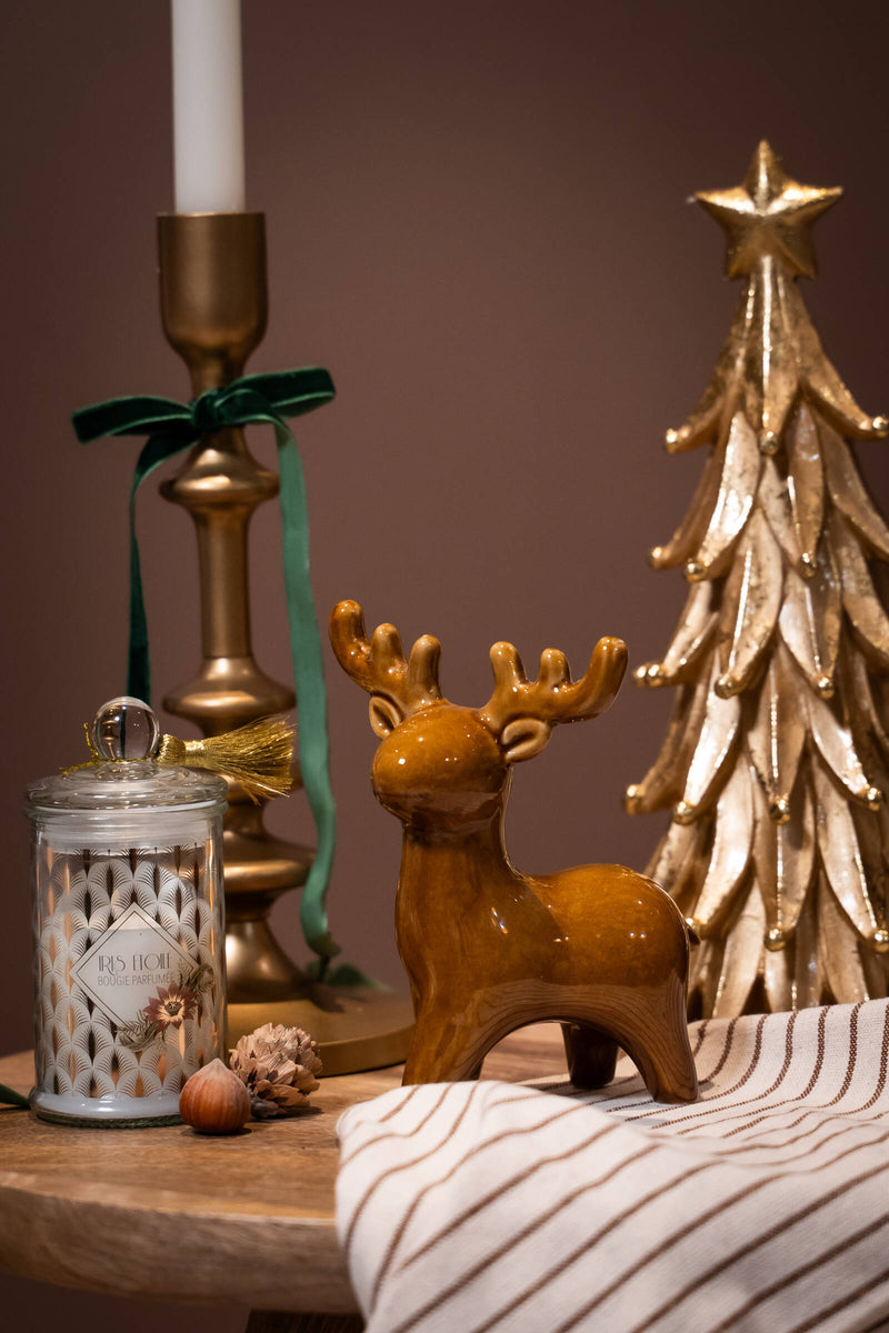 Renifer świąteczny, figurka, 14 cm