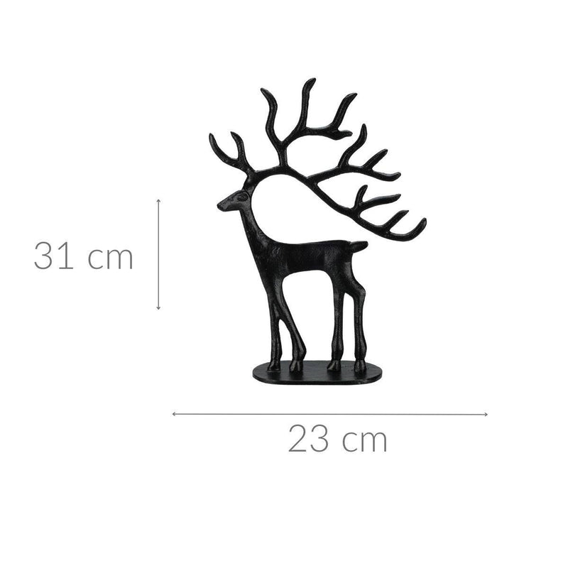 Figurka świąteczna renifer, metal, 31,5 cm