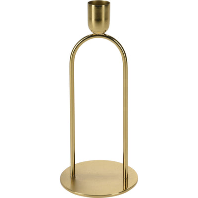 Metalowy śwecznik dekoracyjny, złoty, 20 cm