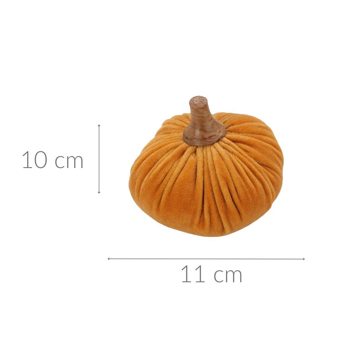 Sztuczna dynia, materiałowa dekoracja, 10 x 11 cm
