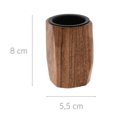Drewniany świecznik, akacja, 8 cm
