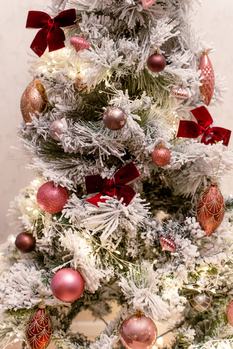 Kokardy świąteczne na choinkę, materiałowe, 3 sztuki, 10 x 9 cm