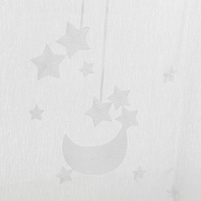 Firanka na przelotkach z haftowanymi gwiazdkami ETOILES, 140 x 240 cm