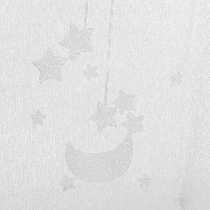 Firanka na przelotkach z haftowanymi gwiazdkami ETOILES, 140 x 240 cm