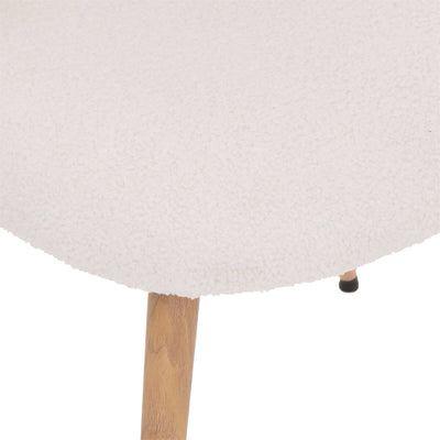 Krzesło skandynawskie białe SLANO, tapicerowane, bez podłokietników
