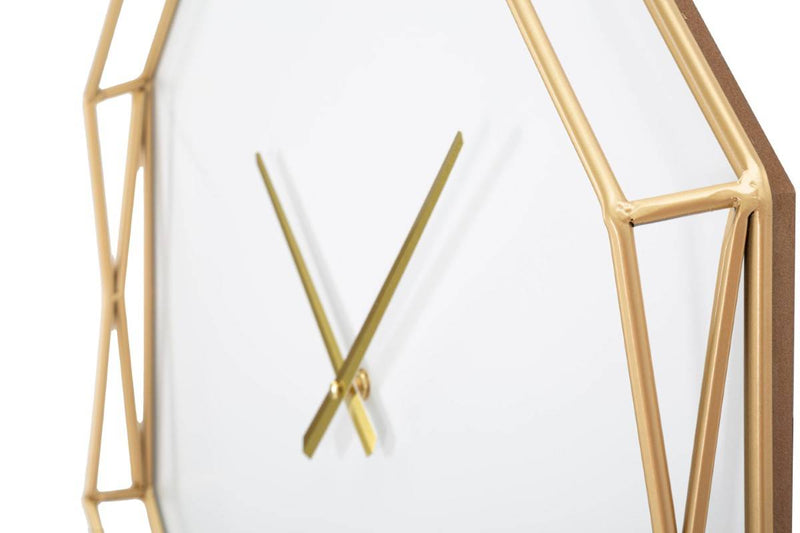 Ośmiokątny zegar na ścianę w stylu glamour, Ø 56 cm