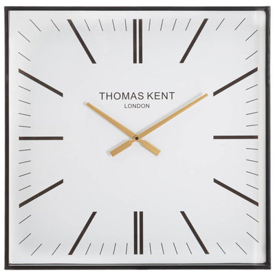 Kwadratowy zegar ścienny KENT, 60 x 60 cm