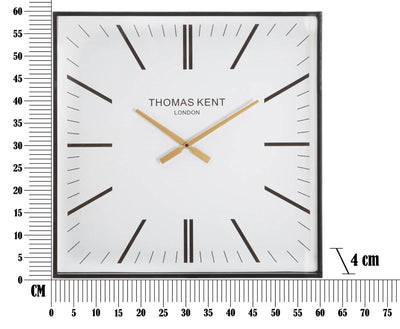 Kwadratowy zegar ścienny KENT, 60 x 60 cm