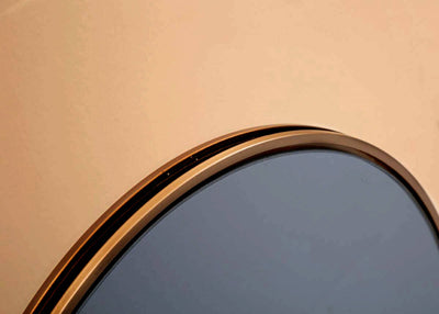 Ozdobne lustro ścienne z dwukolorowego szkła, 40 x 75 cm
