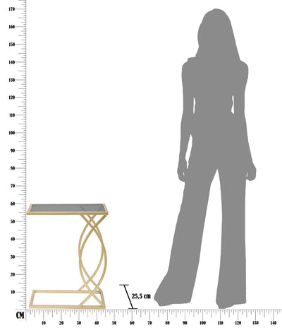 Stolik pomocniczy w stylu glamour, wys. 60 cm