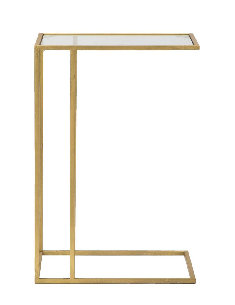 Stolik pomocniczy ze szklanym blatem, wys. 60 cm
