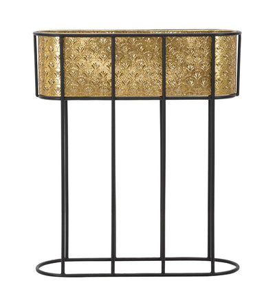 Osłonka na doniczki na stojaku, metalowa koronka, wys. 70 cm