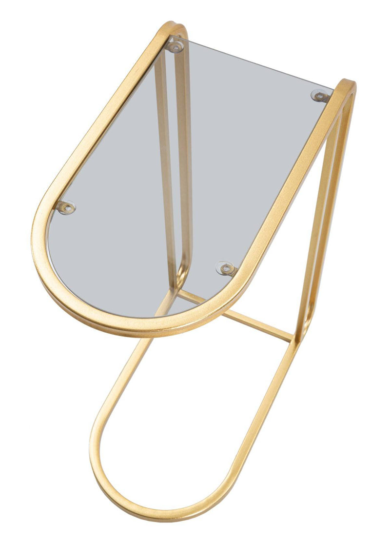 Stolik pomocniczy ze szklanym blatem, wys. 60 cm