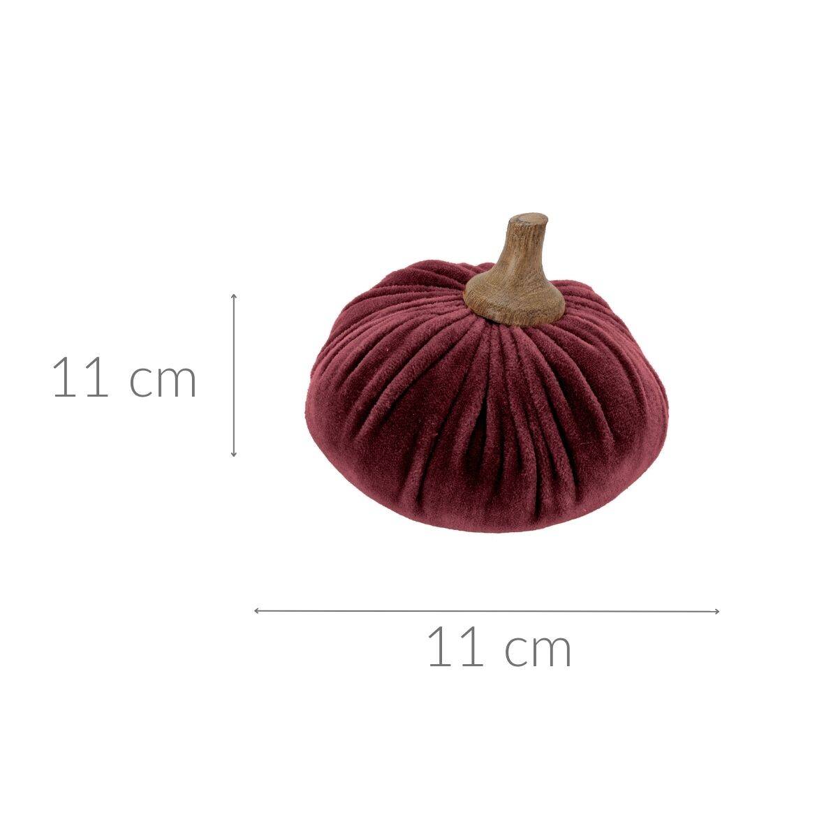 Sztuczna dynia, materiałowa dekoracja, 10 x 11 cm