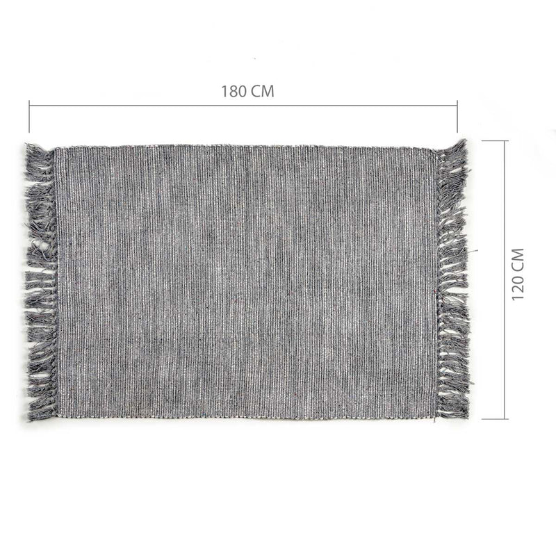 Dywan z frędzlami, 100% bawełny, 180 x 120 cm