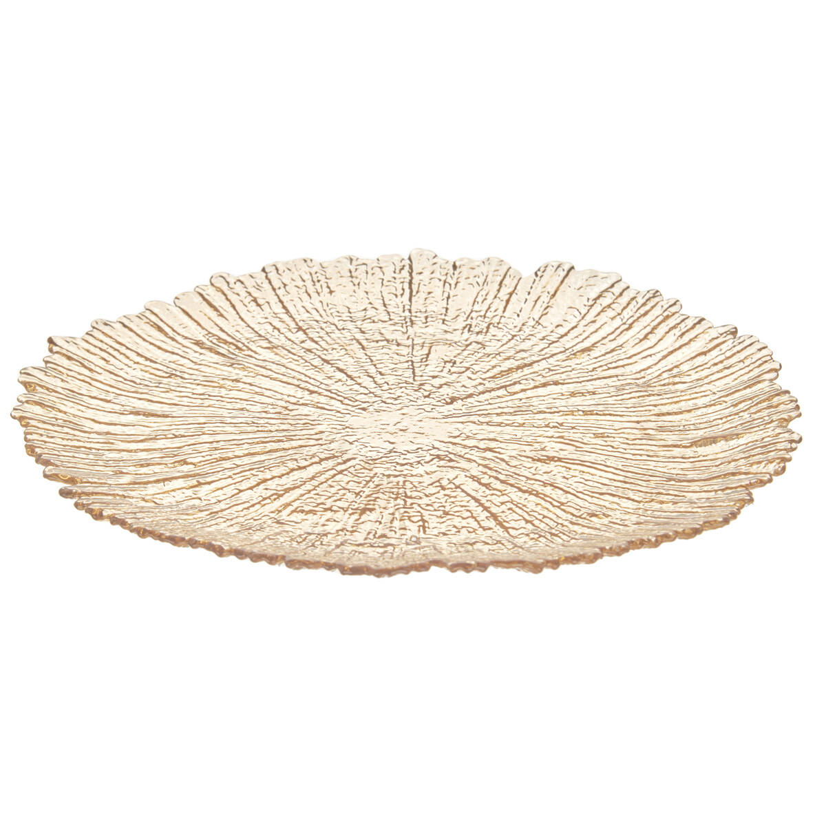 Ozdobny talerz obiadowy w organicznym kształcie, Ø 32 cm