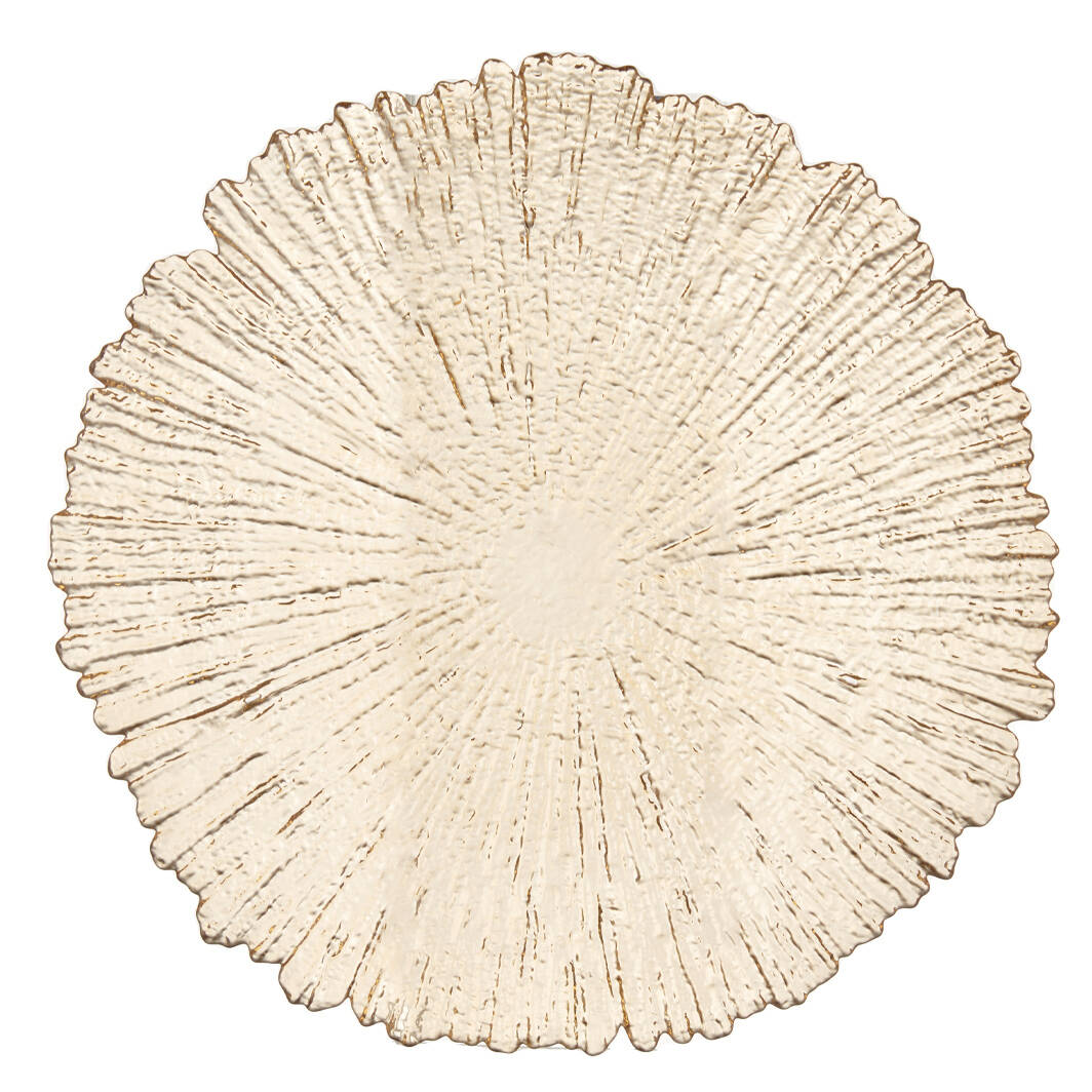 Ozdobny talerz obiadowy w organicznym kształcie, Ø 32 cm