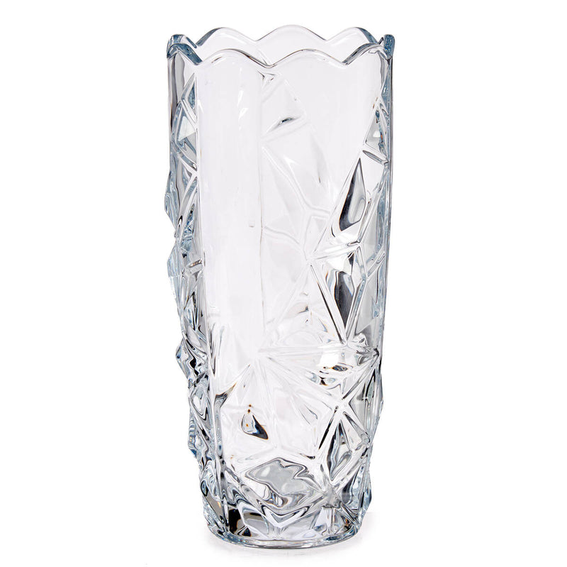 Rzeźbiony wazon ze szkła, 19,5 cm