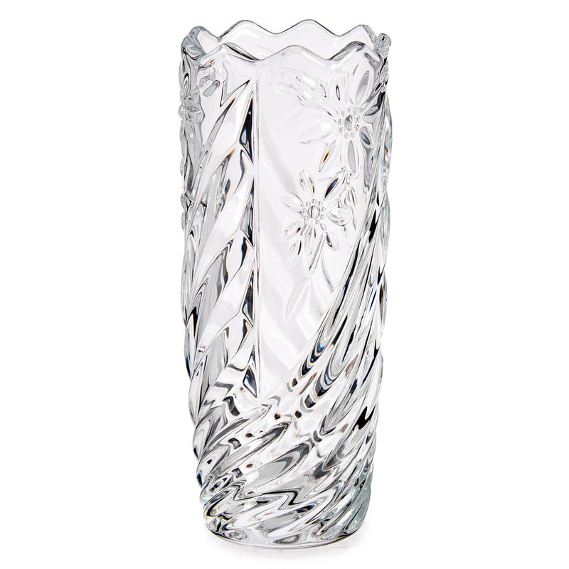 Rzeźbiony wazon ze szkła, 25 cm